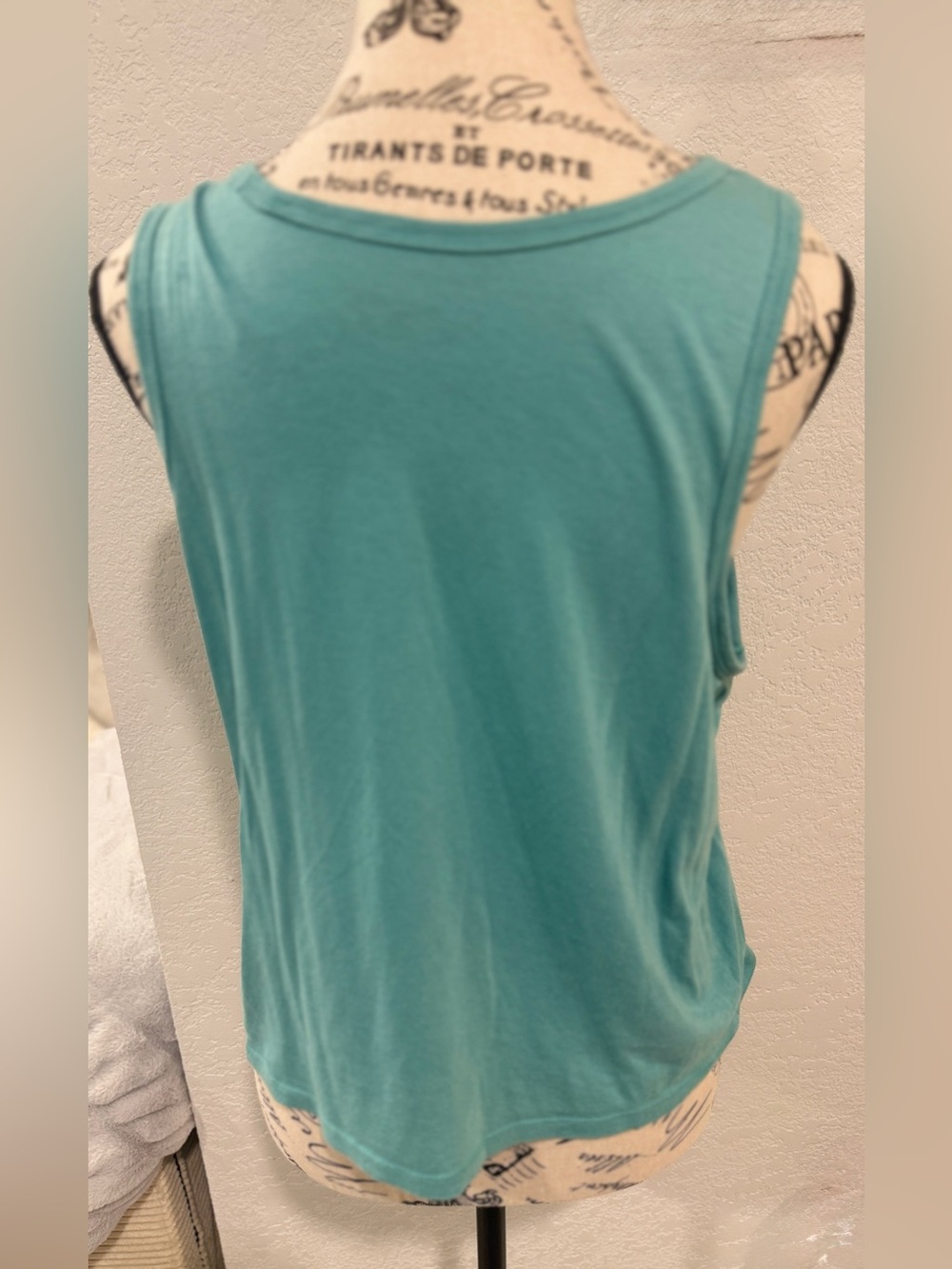The North Face Women’s Logo Tank Top Large Blue Teal Sleeveless Outdoor Hiking - Picture 6 of 8